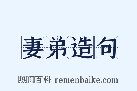 妻弟造句是什么意思的图片